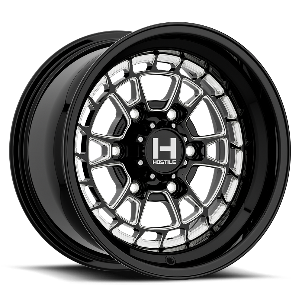 Hostile Rival Gloss Black Blade Cut Forged Wheel