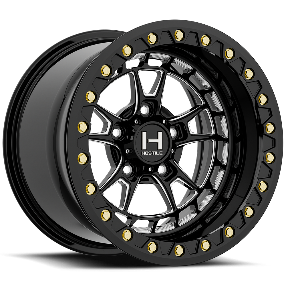 Hostile Rival Beadlock Black Blade Cut Forged Wheel