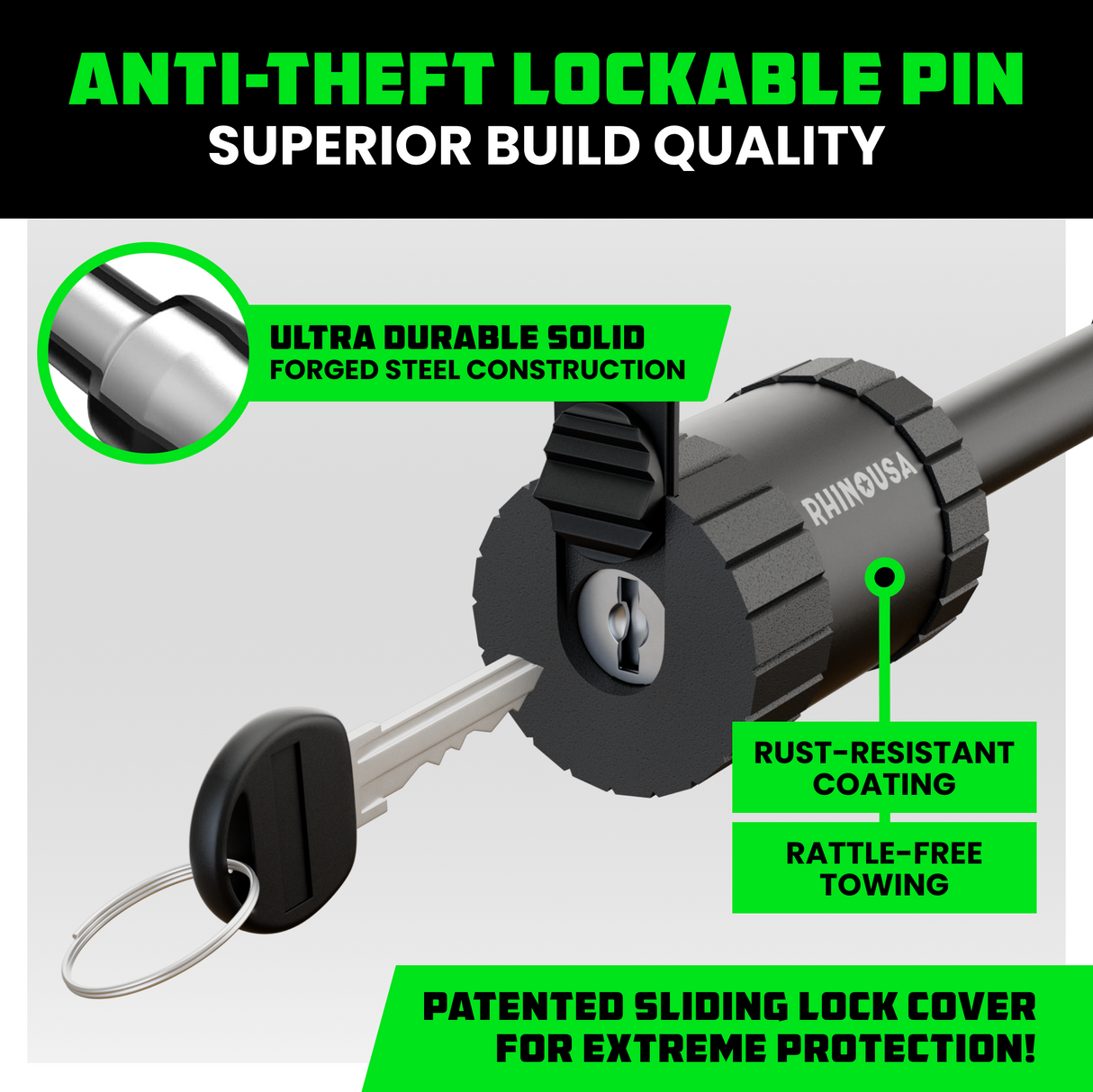 3" Locking Trailer Hitch Pin
