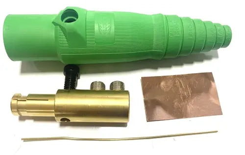 Hubbell series 16 GREEN CAM LOCK 300 AMP MALE AC/DC WIRE AND SUPPLY