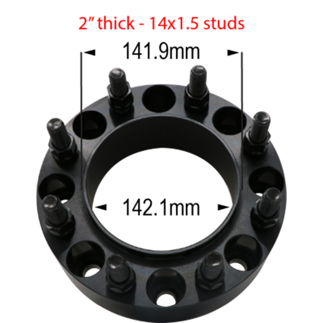 2" thick - 8 x 200mm to 8 x 200mm - Hub Centric Ford Far From Stock - CWA