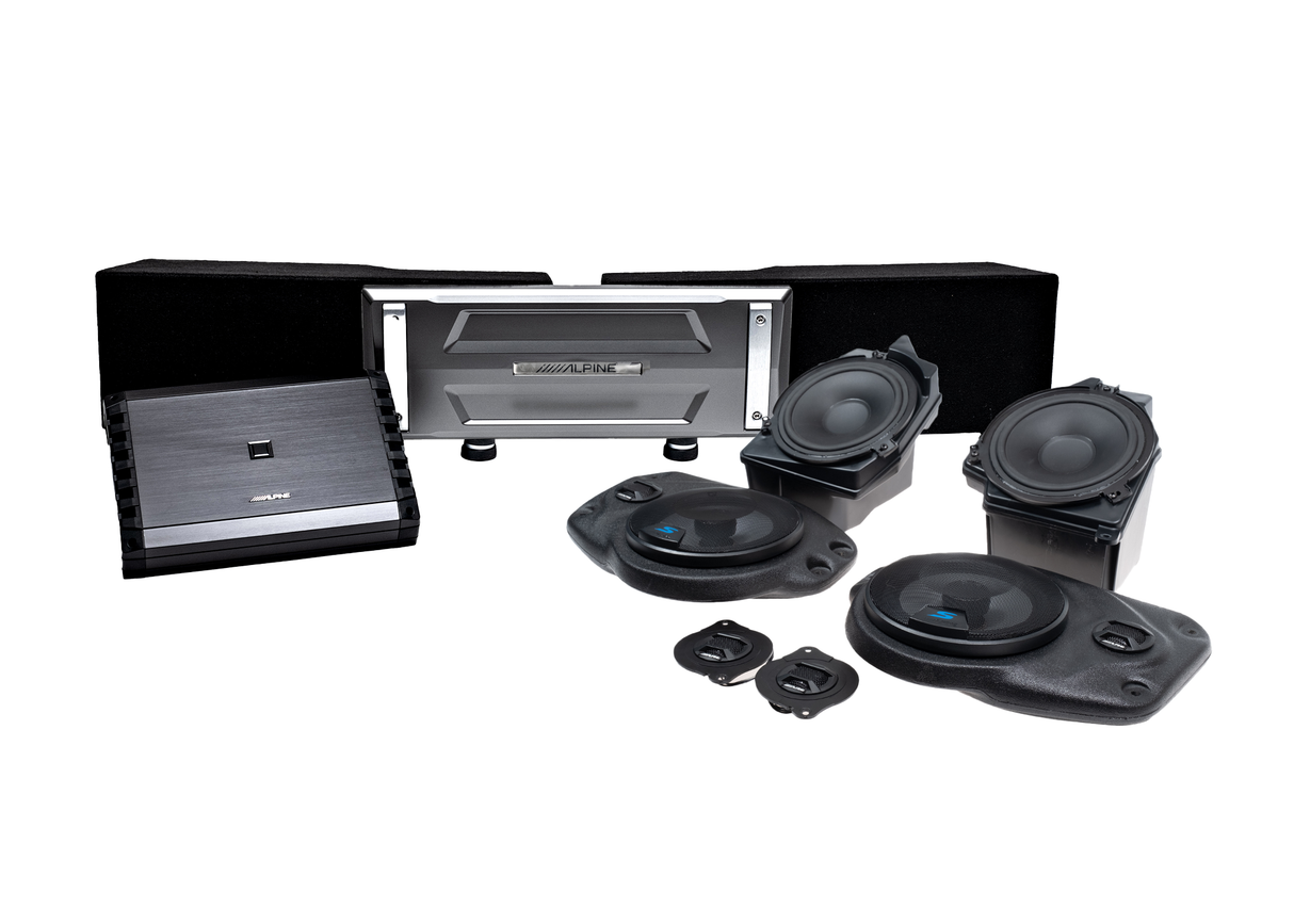 Alpine Plug & Play Full System 5-Channel, 8-Speakers, Sub Bundle | '18- '23 JL Wrangler/ '20- '23 JT Gladiator