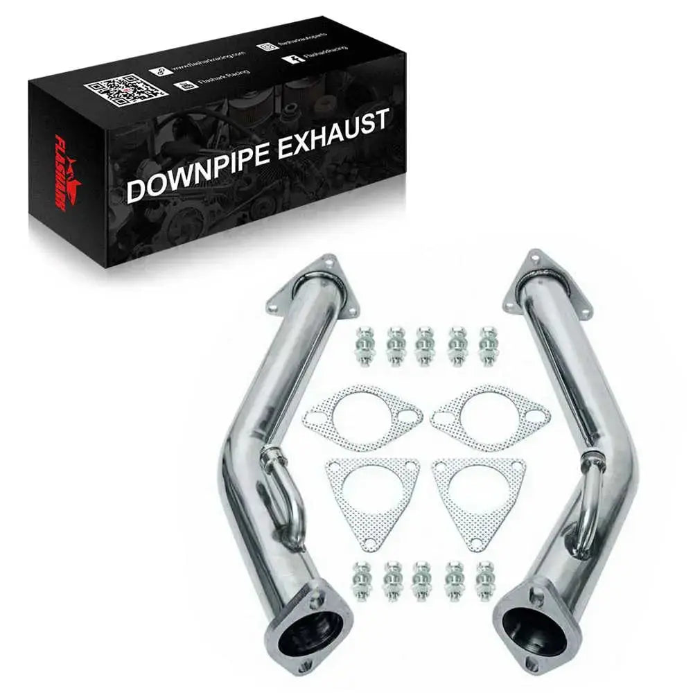 Exhaust Header/Downpipe Exhaust/Y Pipe Downpipe All-In-One Kit for 2009-2013 Nissan 370Z /Infiniti G37 G37X G37XS 3.7L Flashark