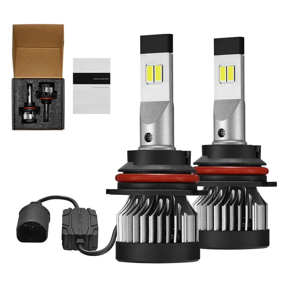 9007/HB5 LED Headlight Bulbs 150W 6500K 22000LM White 2Pcs Dual-function Flashark
