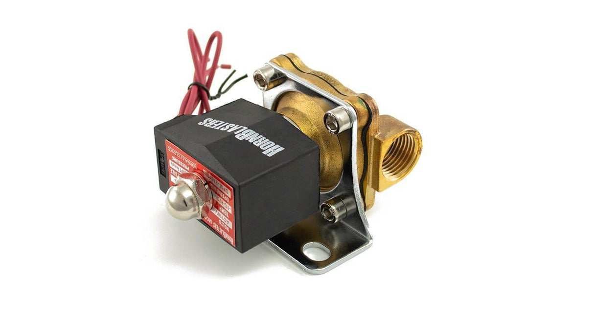 HornBlasters Brass 1/2" 110 Volt Electric Air Valve HornBlasters
