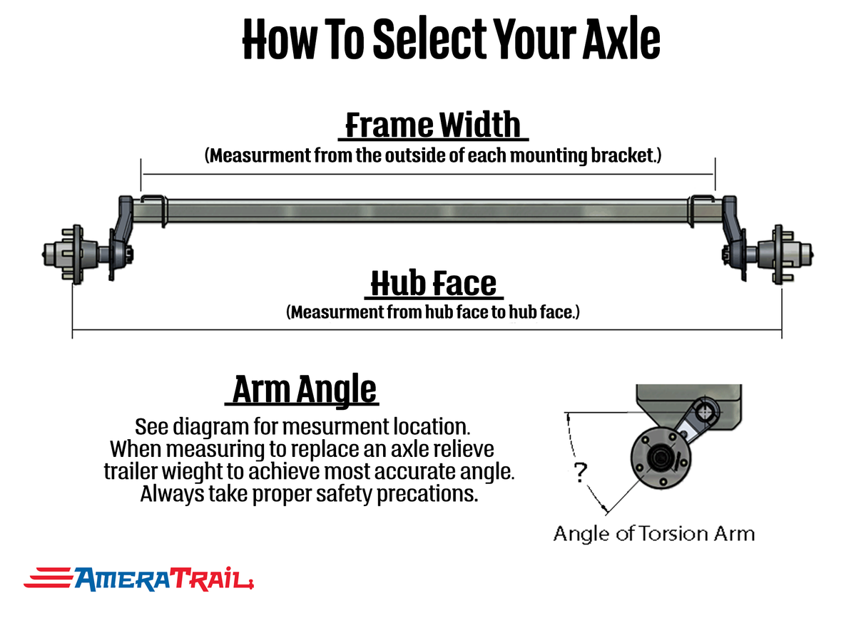 3500 - 3750 lb Torsion Axle w/ Vortex Hubs, V Bend, Available in Multiple Sizes, without brakes.
