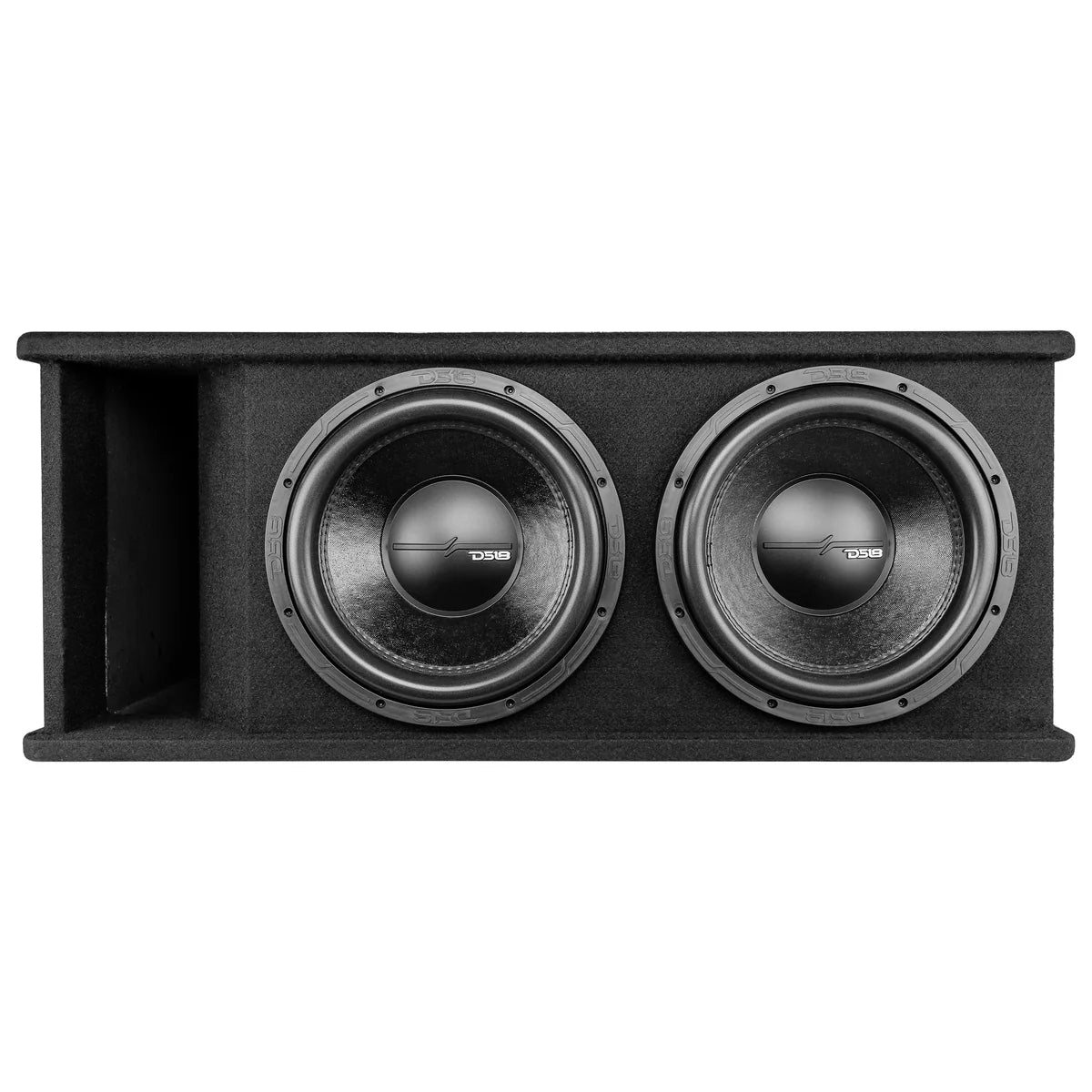 Pack de basses DS18 ZR212LD-PKG 2 x caissons de basses ZR12D4 12" dans un boîtier à évent 3200 watts avec amplificateur 1 canal de classe D ZR2000.1D et Ampkit0