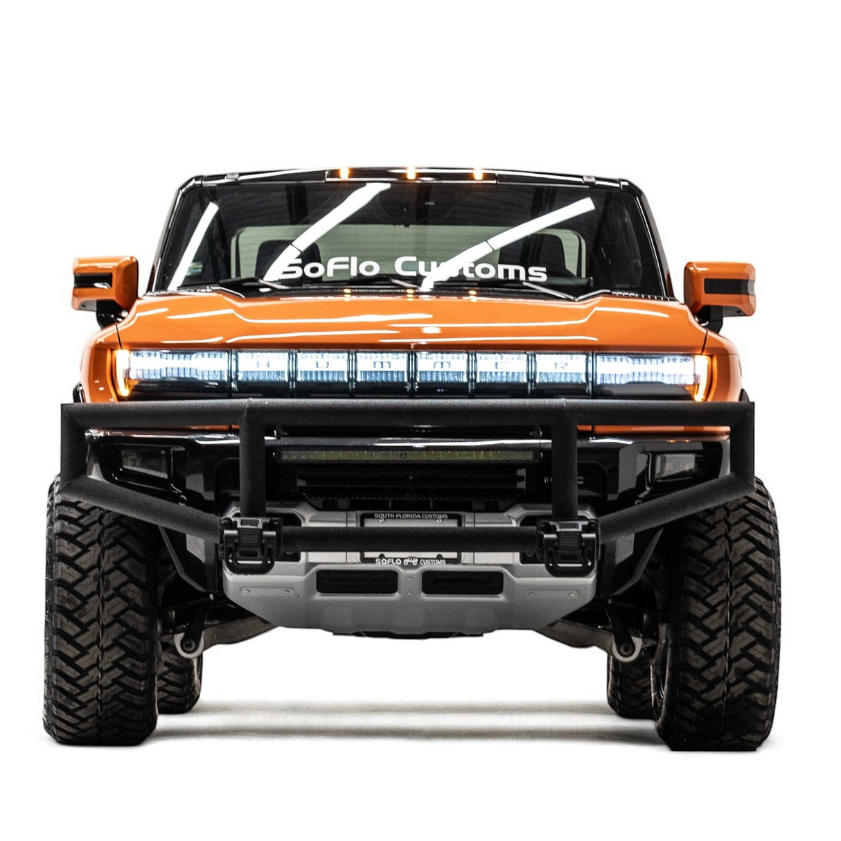 GMC Hummer EV Brush Guard Bull Bar Armor Coated Black 2021-2026