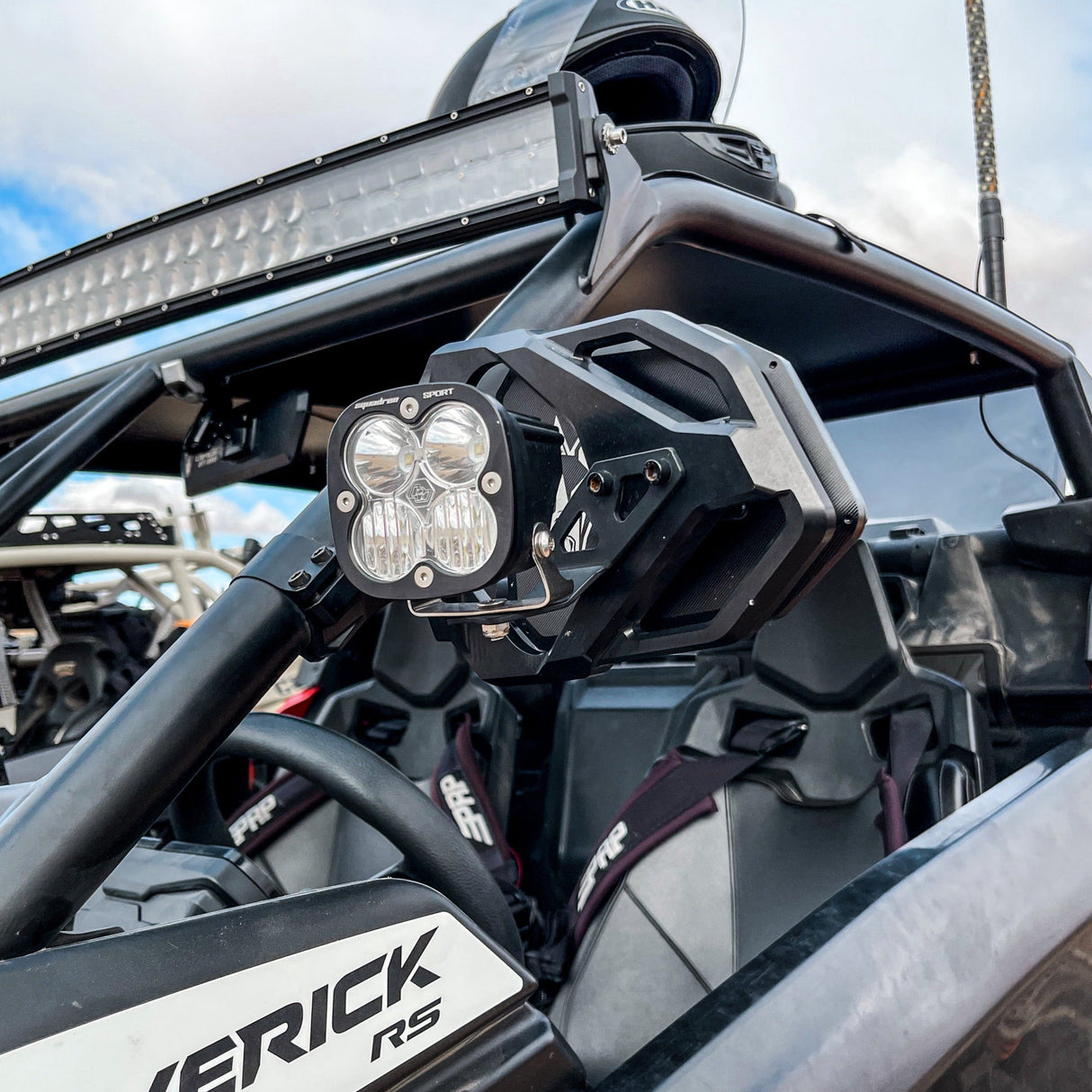 Cuero Race Mirror Light Combo in Black Chupacabra Offroad