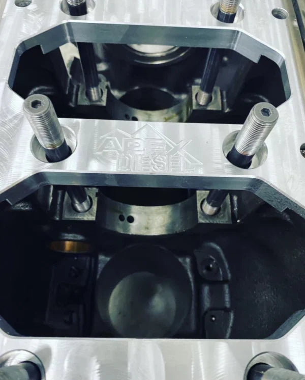 2003+ Cummins 5.9L/6.7L Apex 14mm Billet Steel Drop-In Girdle w/ ARP Studs (PN-ADG14)