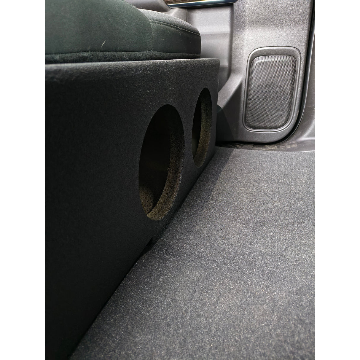Dual 8" Chevy/GMC 19-26 Crew Cab Subwoofer Box (Fits Sundown X8 v4) With Rounded Corner Moon Car Stereo