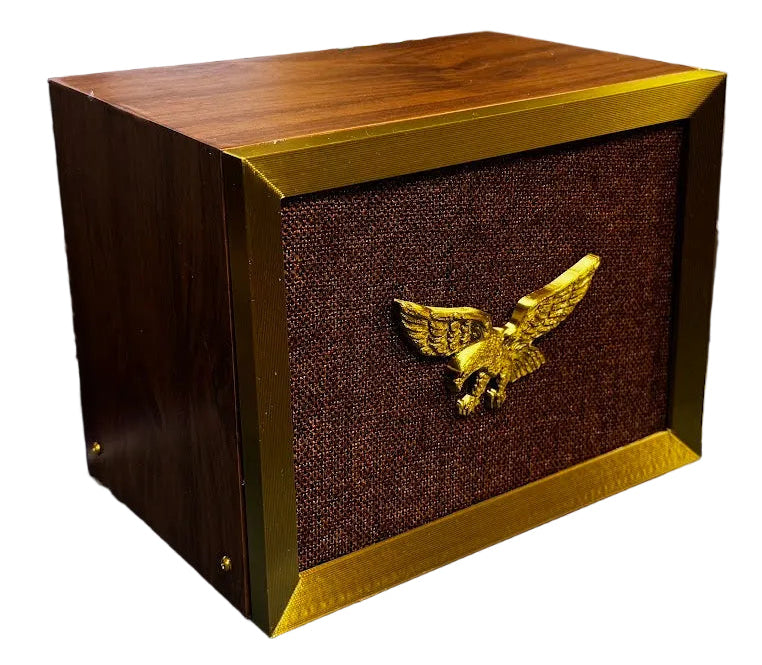 Browning Golden Eagle External Speaker – Vintage Wood Cabinet CB / Ham Radio Speaker BoilerMaker