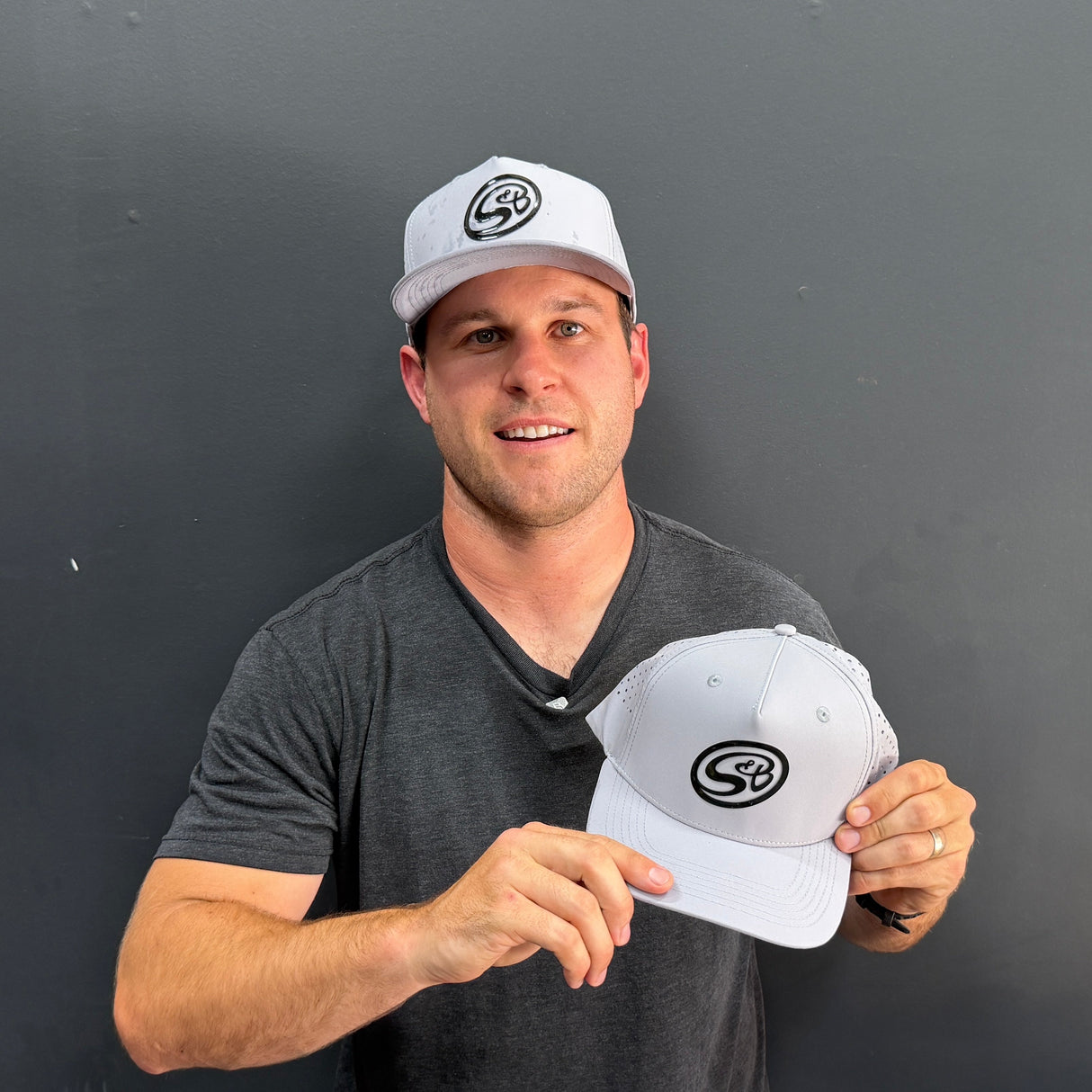 S&B Grey Performance Snapback Hat S&B