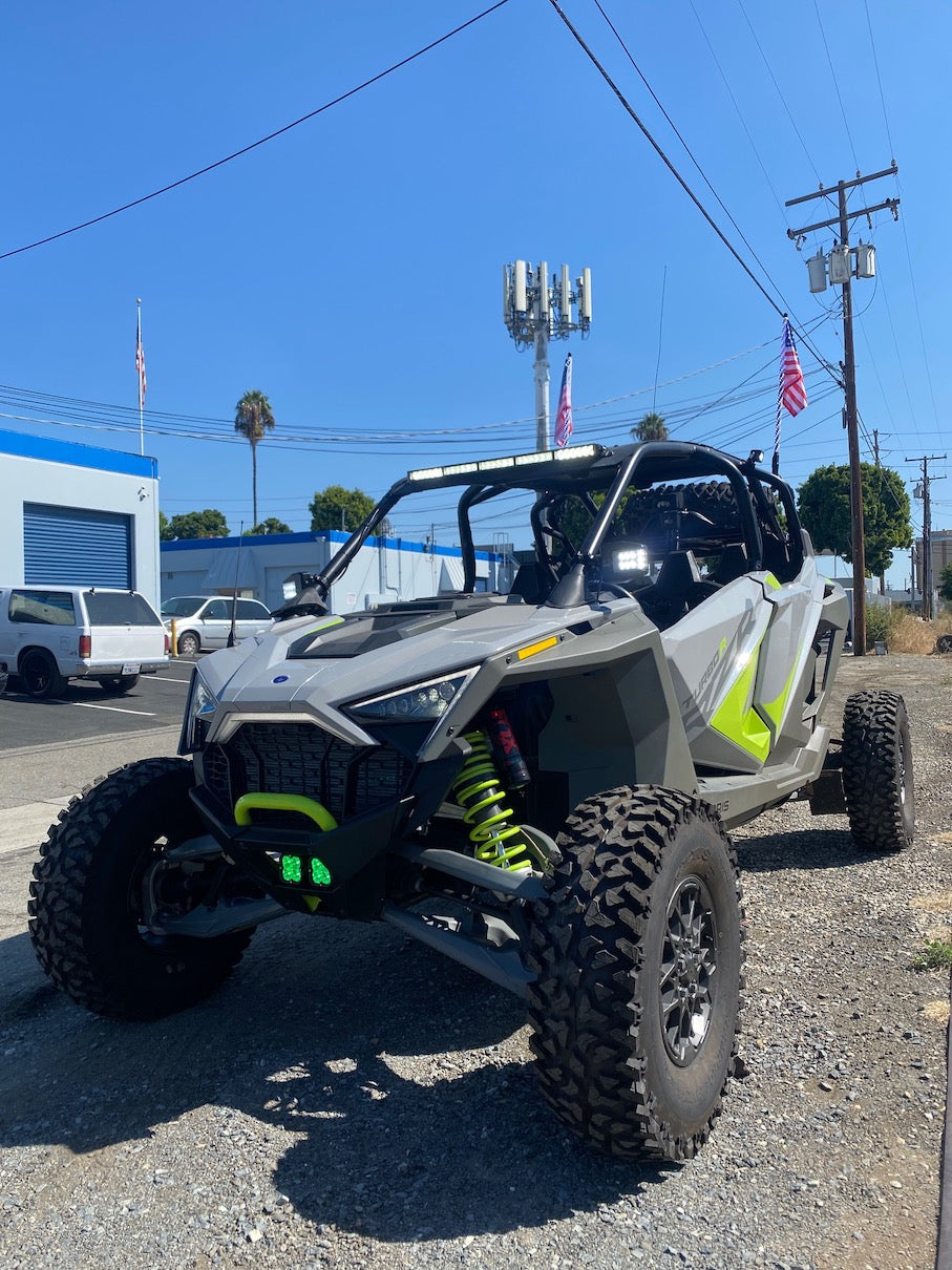 Polaris RZR Pro R / Turbo R Dual Light Pod Bolt On Bumper Mounting Bracket GGLighting