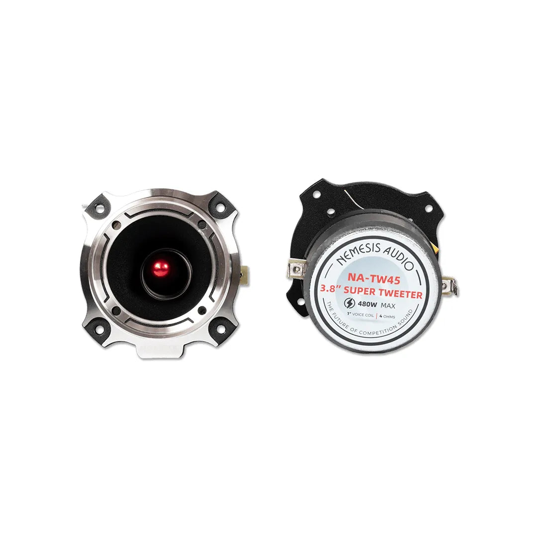 Nemesis Audio NA-TW45 3.75" 200W Pro Aluminum Super Bullet Tweeters with Capacitor Crossover (Pair) Nemesis Audio