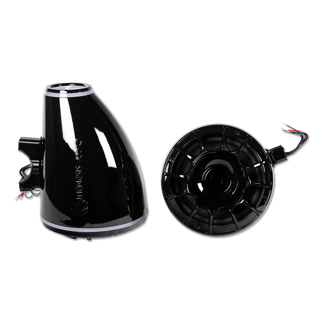 Nemesis Audio WAKE-8 8″ Marine Tower Speakers 500W RMS w/ RGB Lighting & Horn Loaded Drivers Nemesis Audio