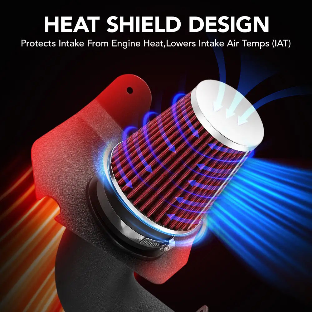 FLASHARK Cold Air Intake Kit for 1994-1995 Ford Mustang GT / GTS 5.0L V8