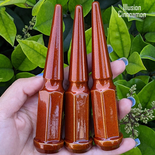 32 Pc 14x1.5 Spike Lug Nuts 4.5" Tall - Powder Coated - Various Colors