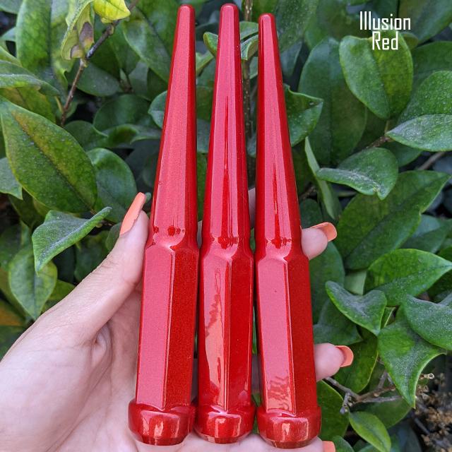 32 Pc 14x1.5 Spike Lug Nuts 6" Tall - Powder Coated - Various Colors