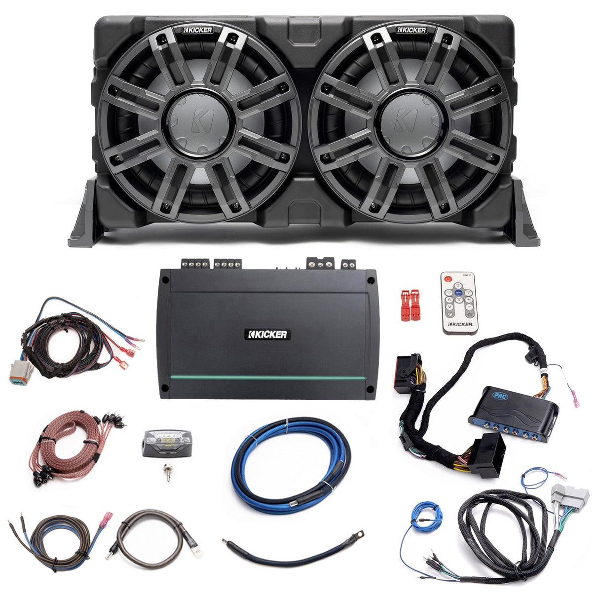 Kicker Plug & Play Marine 5-Channel Amp, Sub Bundle |'18-'23 JL Wrangler/ '20-23 JT Gladiator