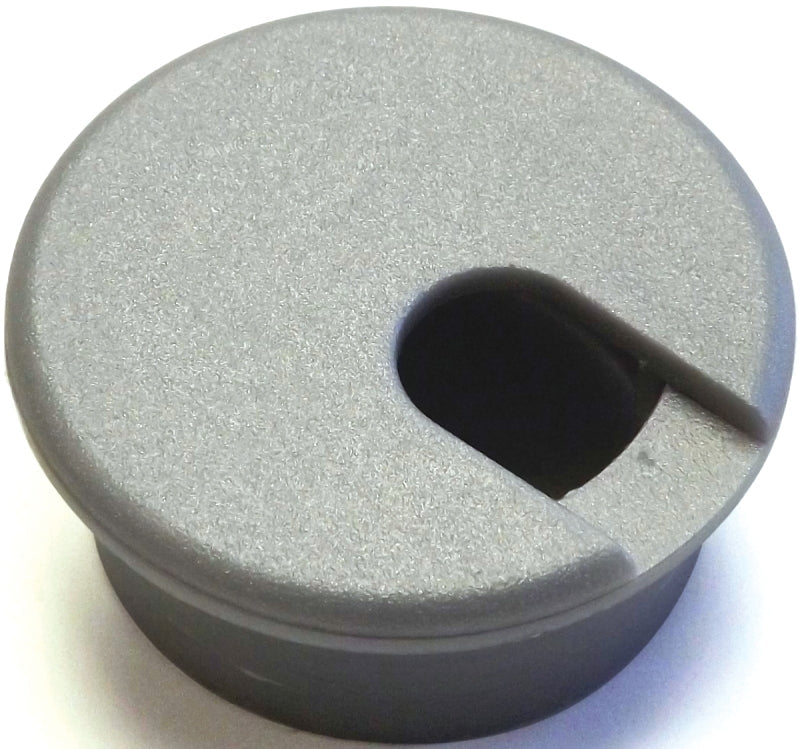 Jandorf Desk Grommet, 1-1/2 in Dia Cable, Polystyrene, Silver #61615 Jandorf
