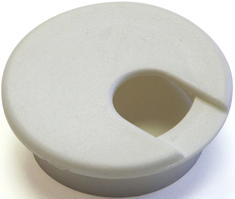Jandorf Desk Grommet, 2 in Dia Cable, Polystyrene, Pure White #C61624 Jandorf