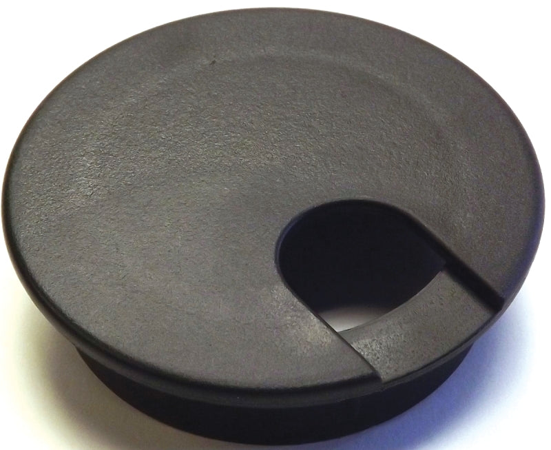 Jandorf Desk Grommet, 2-1/2 in Dia Cable, Polystyrene, Black #61607 Jandorf