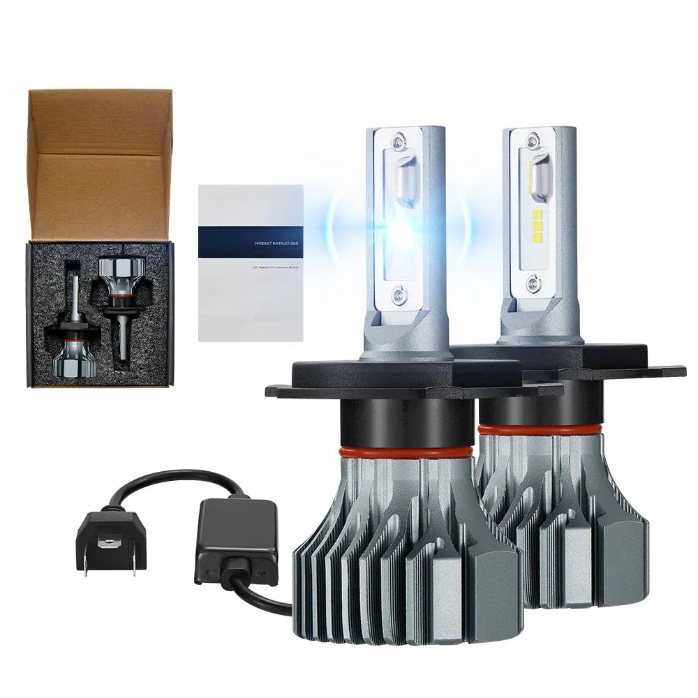 H4/9003/HB2 LED Headlight Bulbs 120W 6500K 22000LM White Dual-function 2Pcs Flashark