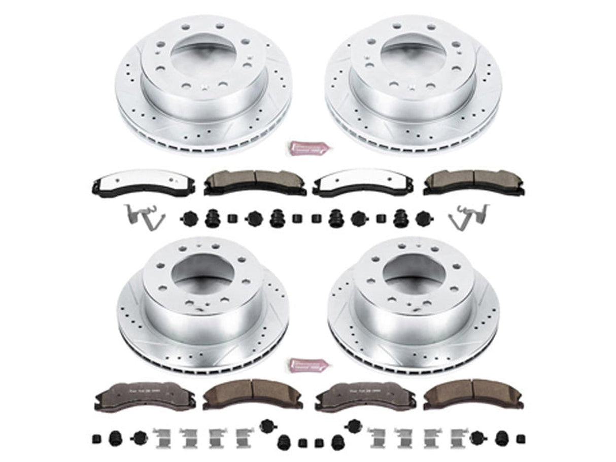 Powerstop Z36 Extreme Front and Rear Brake Kit, 2012-2019 GM 6.6L Duramax Powerstop Brakes