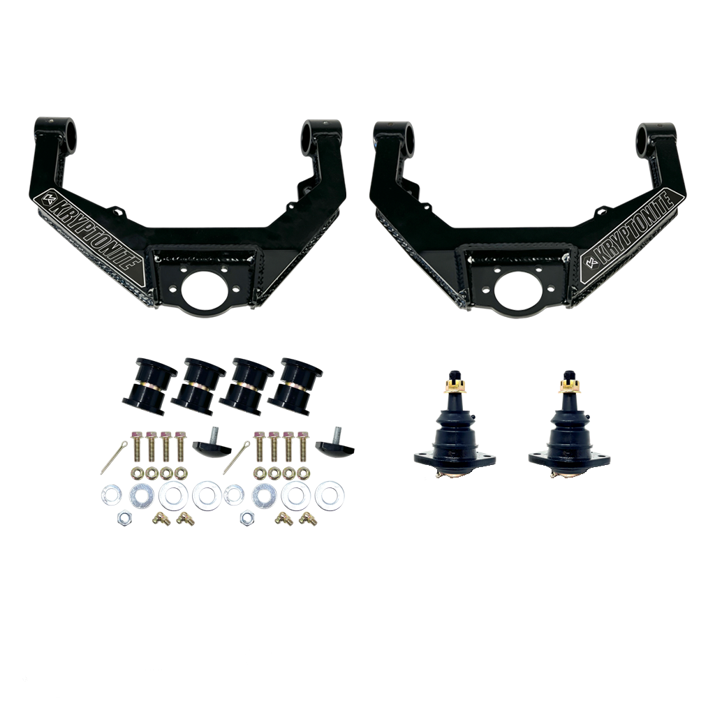 KRYPTONITE BOXED UPPER CONTROL ARM KIT FOR 2001–2010 CHEVY/GMC HD TRUCKS & 2002–2009 HUMMER H2