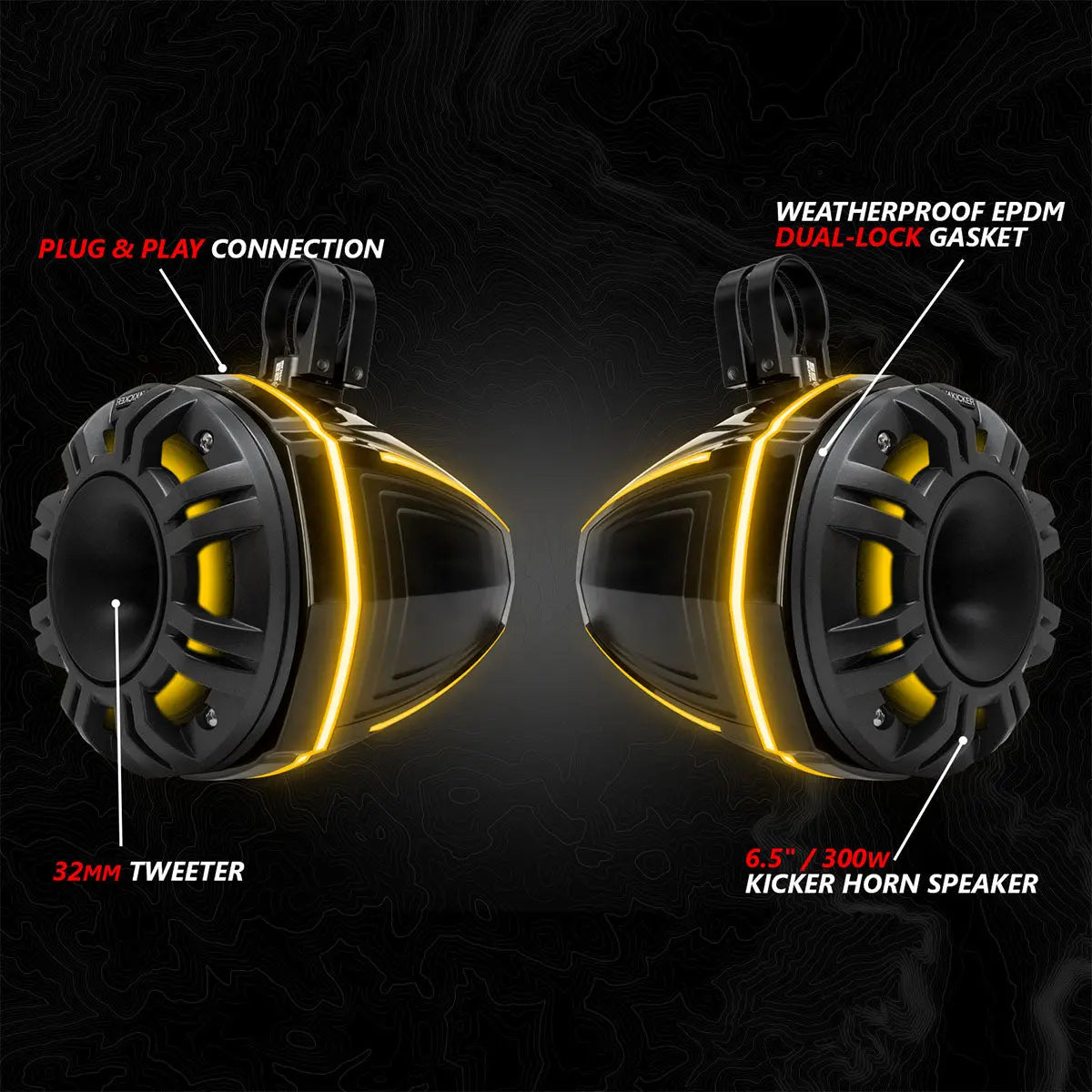 2017-2026 Can-Am® X3, Phase-6 K-Spec 6-Speaker 1650watt System w/MRB4 SSV Works