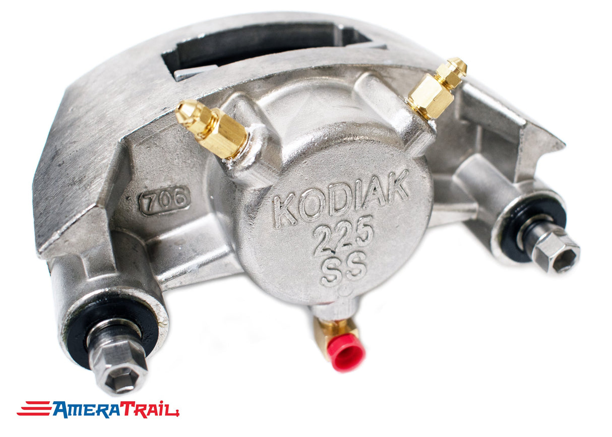 5 Lug 3.5K Kodiak Brake Kit, STAINLESS CALIPERS w/ Dacromet rotors & Brackets - 5 on 4.5" Bolt Pattern
