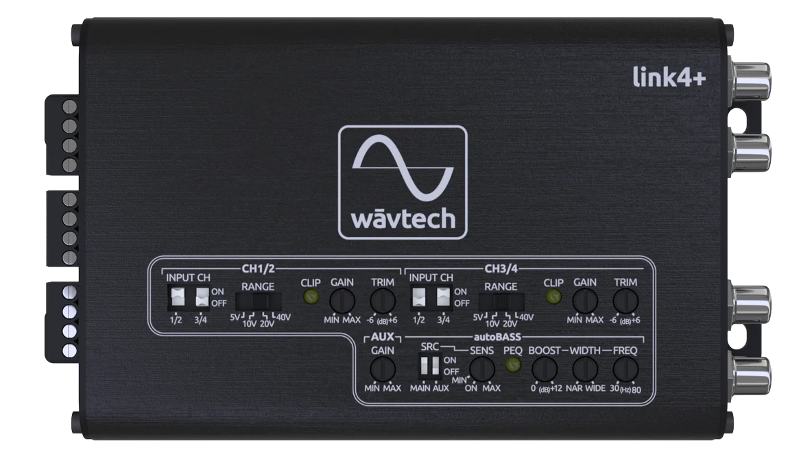 Wavtech Link4+ | 4-Channel LOC w/ AutoBASS, Matrix Summing, & Remote Wavtech