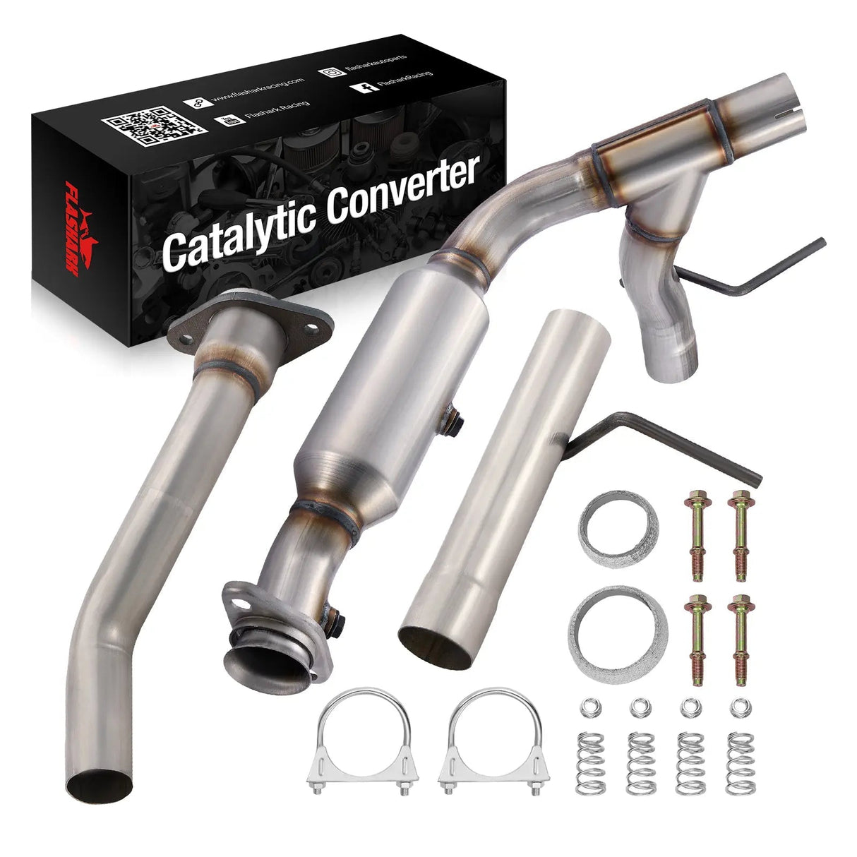 Left & Right Catalytic Converter For 2011 - 2014 Ford F-150 V8 5.0L-Direct Fit,E.P.A. Compliant Flashark