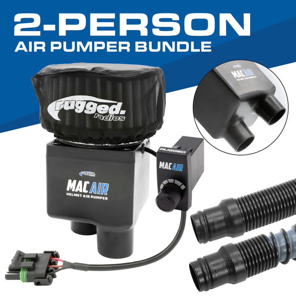Rugged Radios MAC Air 2-Person Helmet Air Pumper (Bundle)