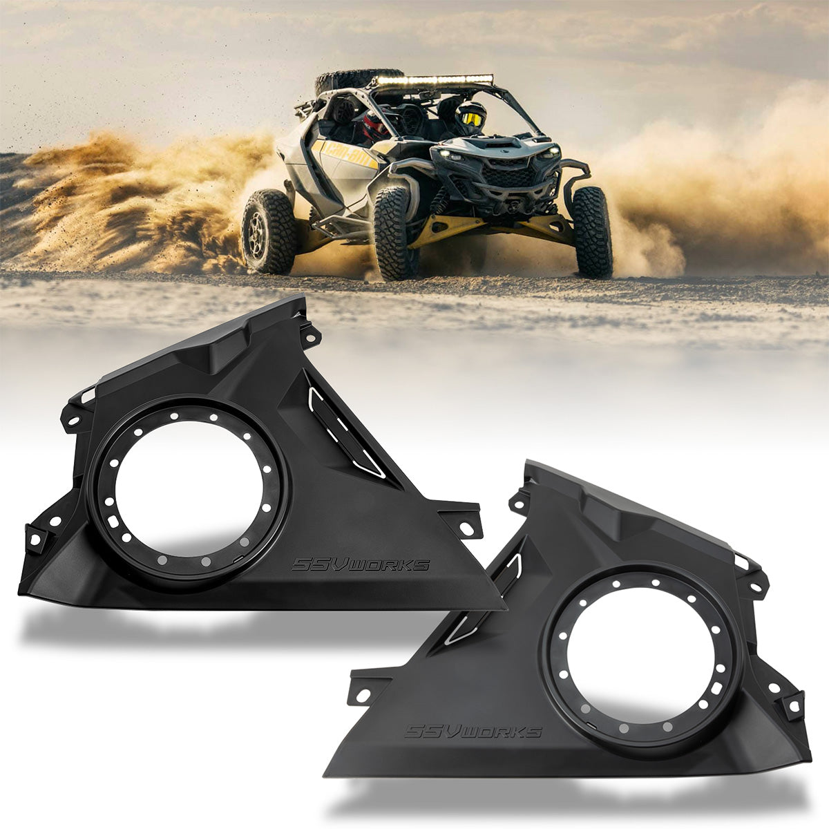 2024-2026 Can-Am® Maverick R Front-Dash 6.5" Speaker-Panels