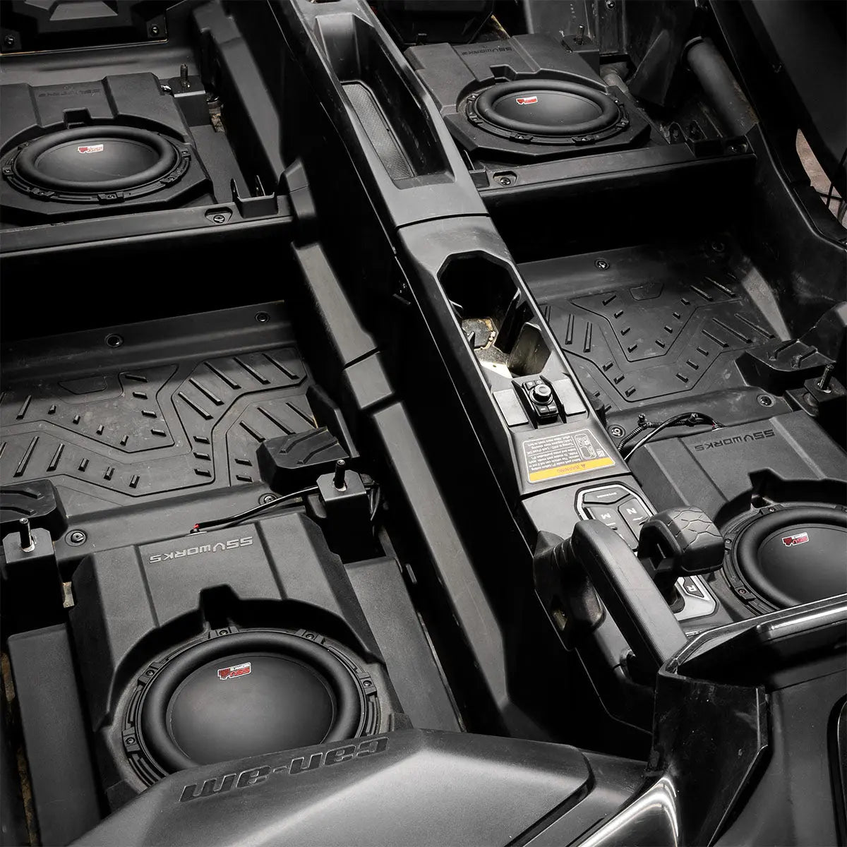 2024-2026 Can-Am® Maverick R 4-Seater Rear-Seat Plug-&-Play Dual-Subwoofer Add-On Kit SSV Works