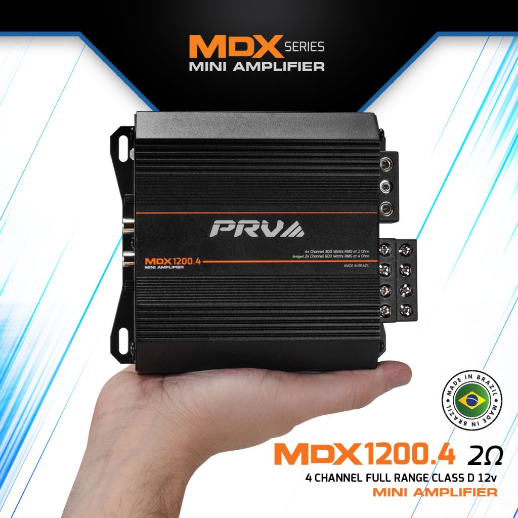 PRV Audio MDX1200.4 4-Channel Full Range Mini Amplifier PRV Audio