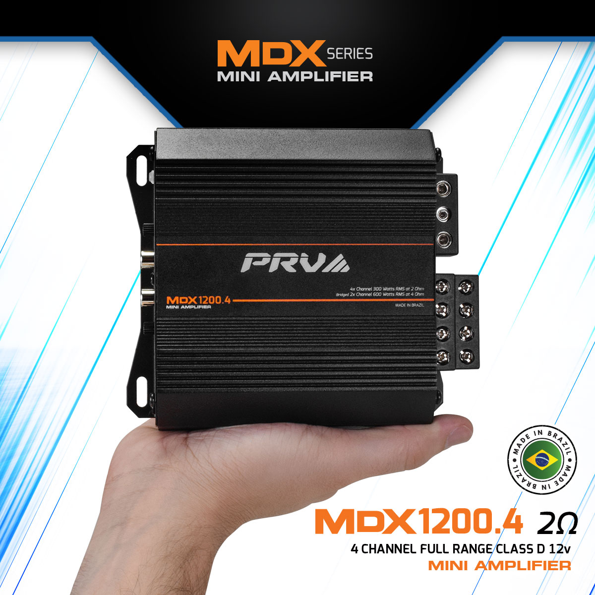 PRV MDX1200.4 2 Ohm Amplifier PRV Audio