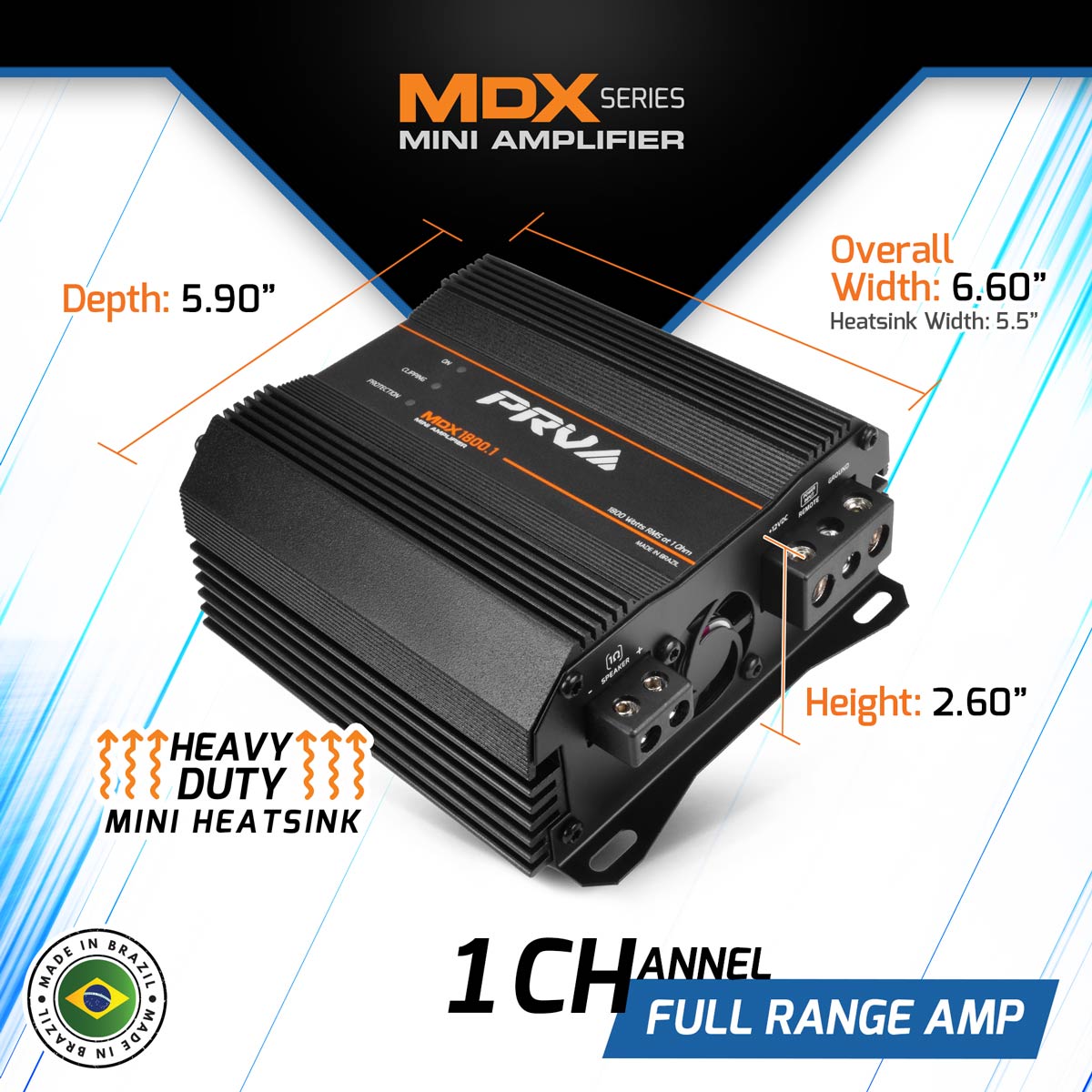 PRV MDX1800.1 1 Ohm Amplifier PRV Audio