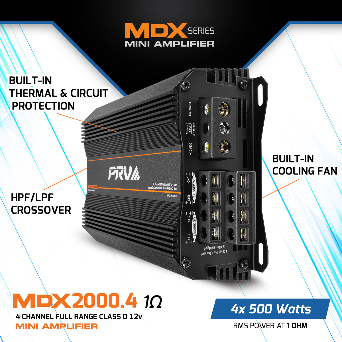 PRV MDX2000.4 1 Ohm Amplifier PRV Audio