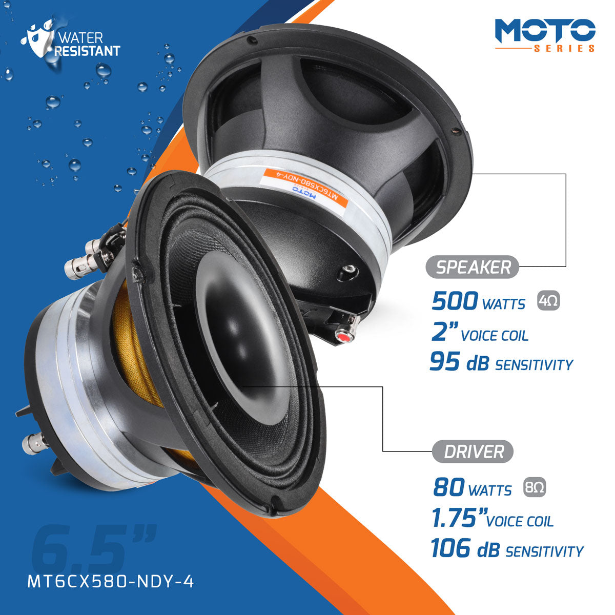 PRV MT6CX580-NDY-4 Coaxial PRV Audio