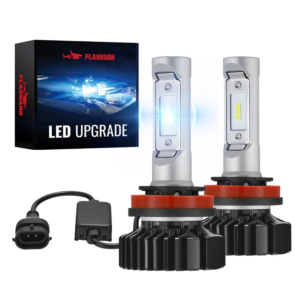 H11 9005 240W 6500K 14000LM White IP68 LED Headlight Bulbs 2Pcs