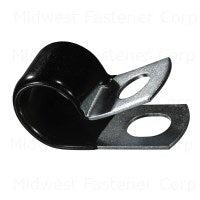 3/4" ID Closed Clamp-Steel Vnl Ins 3/8 Mt Hole 5 pack Midwest Fastener/Noble