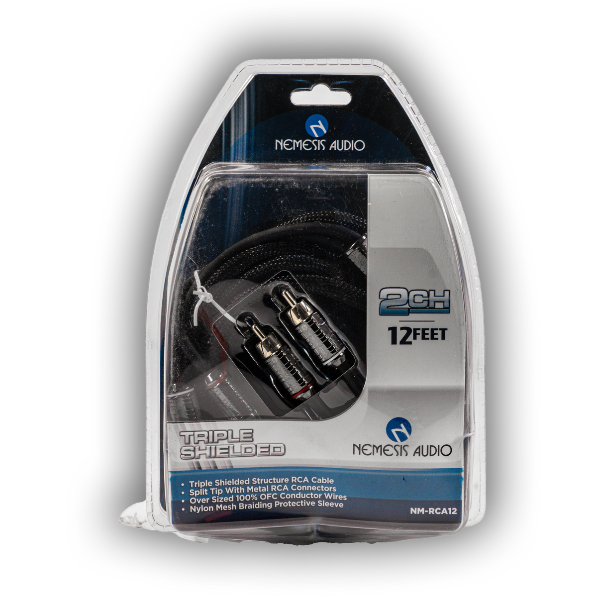 Nemesis Audio NM-RCA12 Triple Shielded Copper RCA Cables - 12 Ft Nemesis Audio