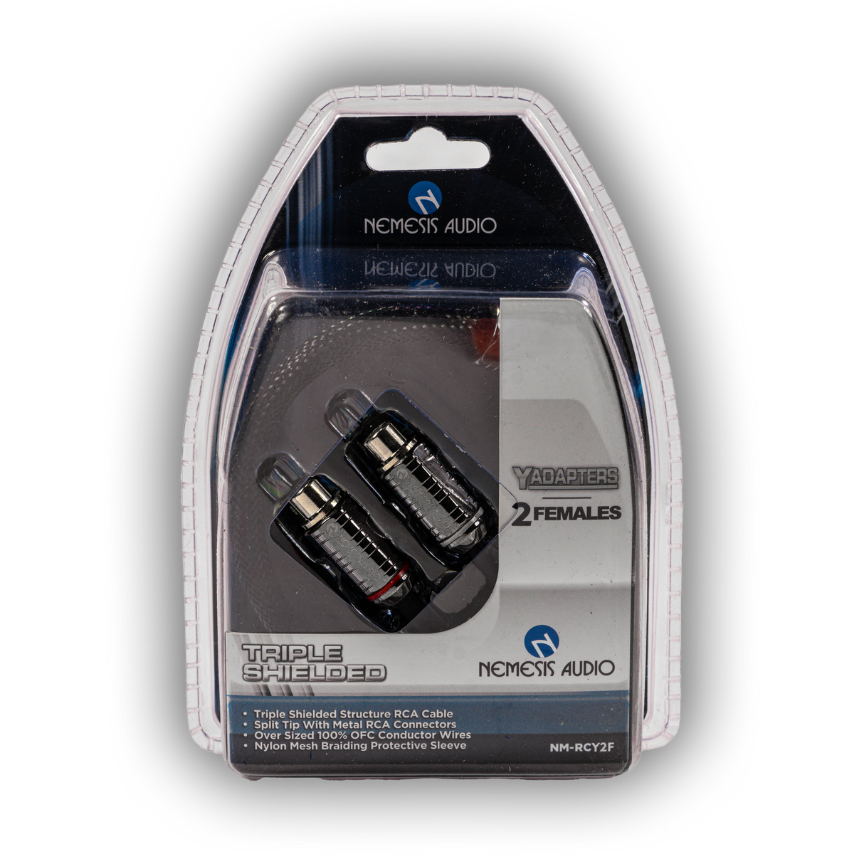 Nemesis Audio NM-RCY2F Triple Shielded RCA Splitter - 2 Females 1 Male Nemesis Audio