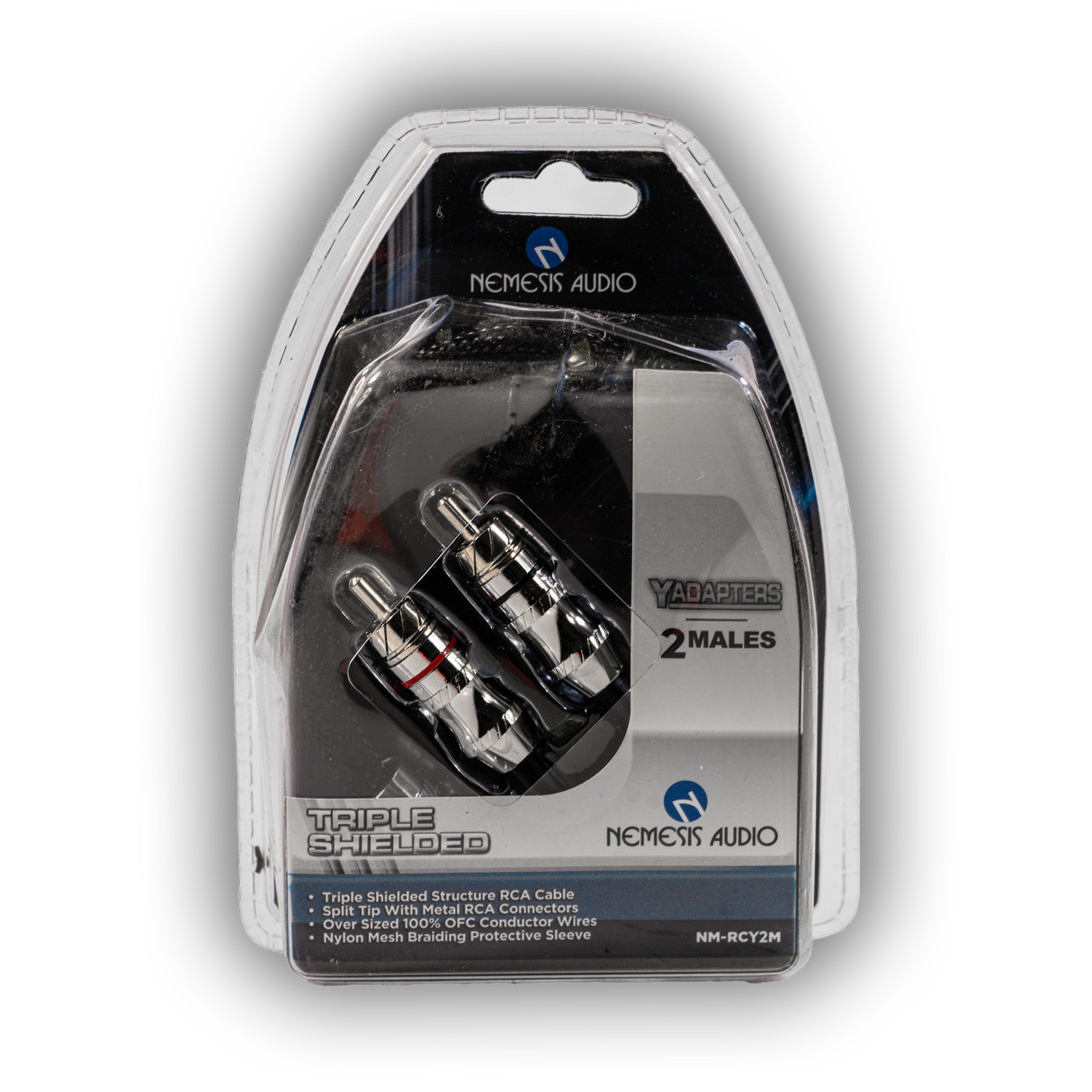 Nemesis Audio NM-RCY2M Triple Shielded Copper RCA Splitter - 2 Males 1 Female Nemesis Audio