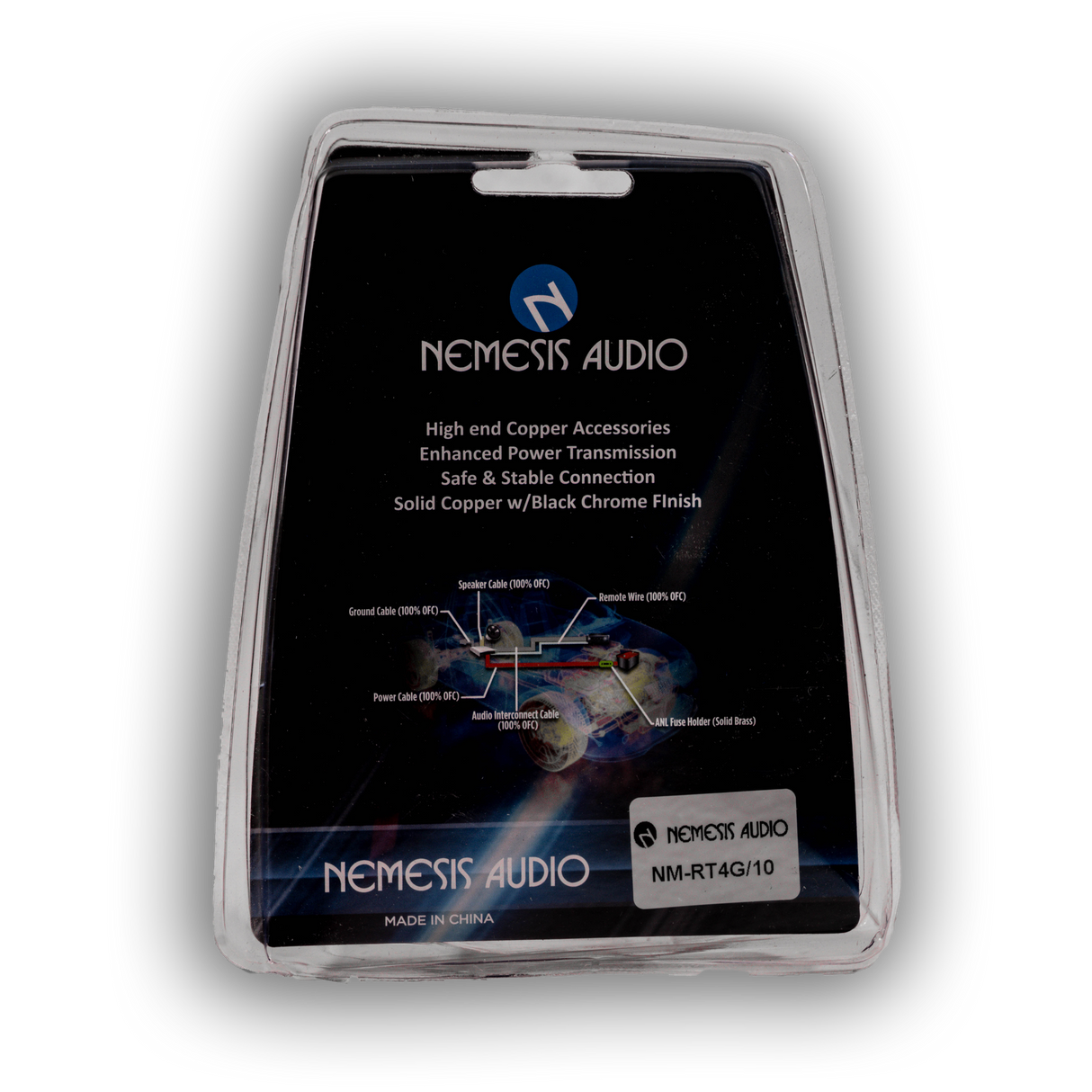 Nemesis Audio NM-RT4G/10 Copper Terminals for 4 Gauge Use - 10 Pack Nemesis Audio