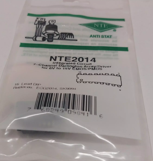 NTE2014 7-Channel Darlington Array Driver IC - High Current 16-Pin NTE