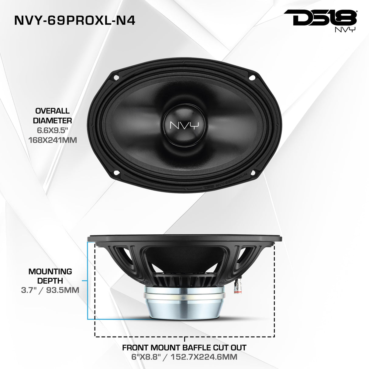 6x9” Neodymium Midrange Loudspeaker | 400W 4-Ohm